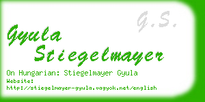 gyula stiegelmayer business card